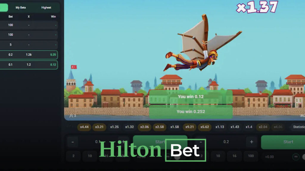 Hiltonbet Hezarfen Crash Oyunu